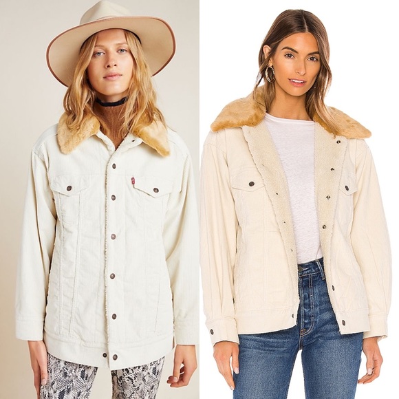 NWT Levi’s Faux Fur Corduroy Trucker Jacket - Picture 2 of 6